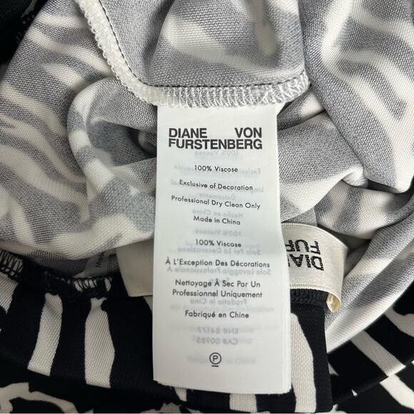 NWT Diane Von Furstenburg Capsian Jersey Pants March Tiger Women’s Size M - Picture 9 of 12